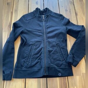 American Giant Womens Black Full Zip Thick Sweatshirt Jacket 100% Cotton Size Sm